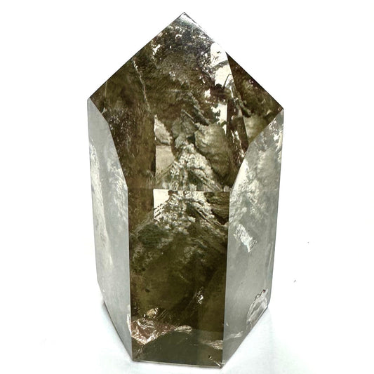 One of a Kind Smokey Garden Quartz with Rainbow Inclusions Mini Stone Tower-2 x 1 1/4"-NC6964