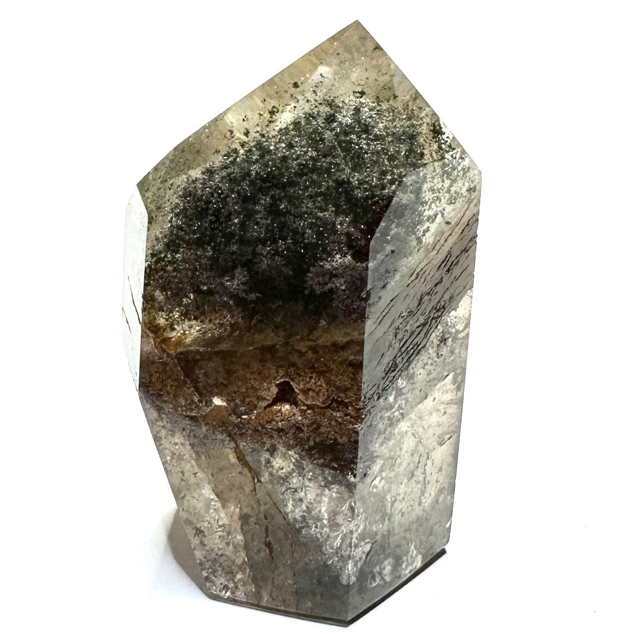 One of a Kind Garden Quartz with Rainbow Inclusions Stone Tower-2 3/4 x 1 1/2"