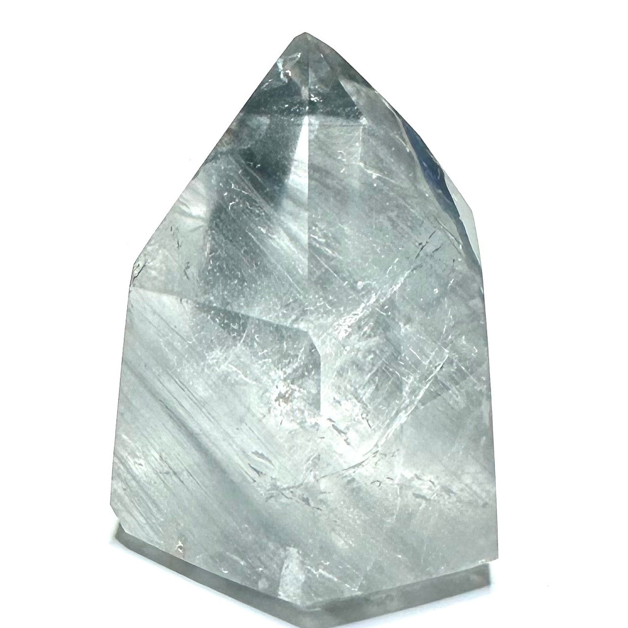 One of a Kind Blue Tara Quartz with Rainbow Inclusions Tower Stone-1 3/4 x 1 1/2"