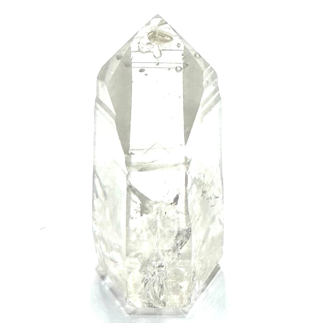 One of a Kind Lemurian Quartz Crystal with Rainbow Inclusions Stone Tower-2 x 1"