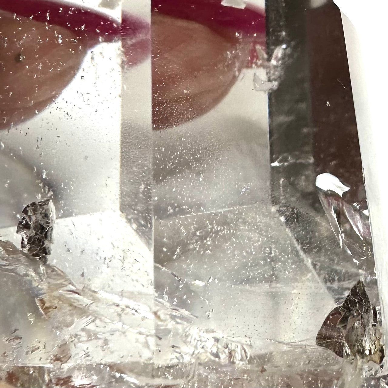 One of a Kind Manifestation Quartz Crystal with Rainbow Inclusions Tower Stone-1 3/4 x 1 1/4"