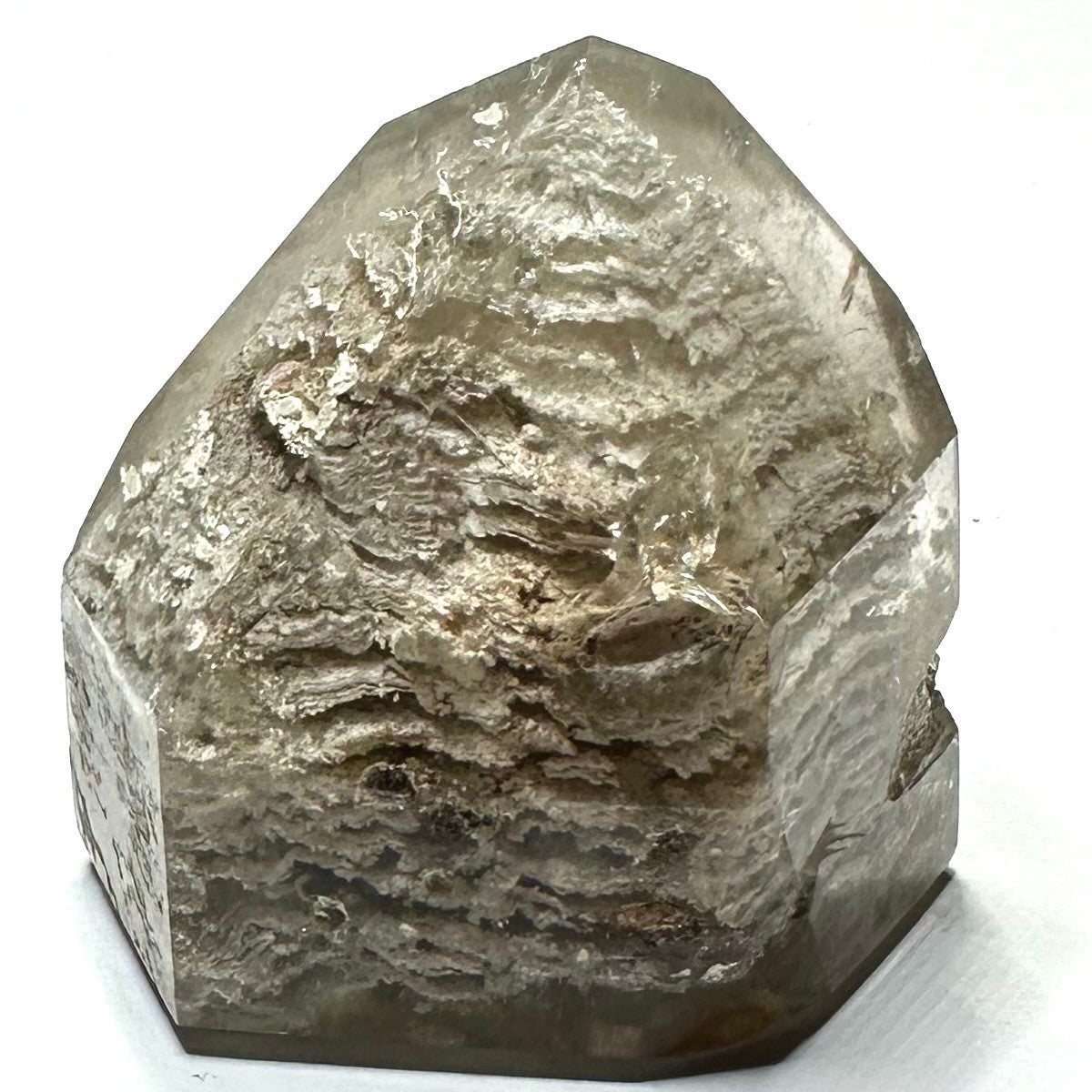 One of a Kind 1,000 Layer Garden Quartz with Rainbow Inclusions Tower Stone-1 1/2 x 1 1/2"