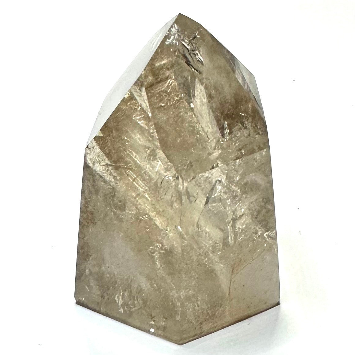 One of a Kind Smokey Garden Quartz with Rainbow Inclusions Stone Tower-1 3/4 x 1 3/4"