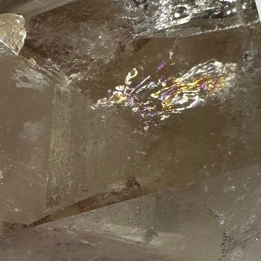 One of a Kind Smokey Garden Quartz with Rainbow Inclusions Stone Tower-1 3/4 x 1 3/4"
