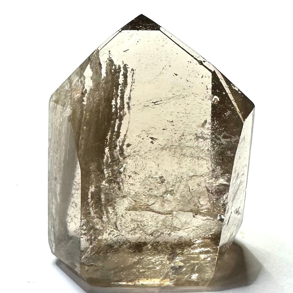 One of a Kind Smokey 1,000 Layer Garden Quartz with Rainbow Inclusions Stone Tower-1 1/4 x 1"