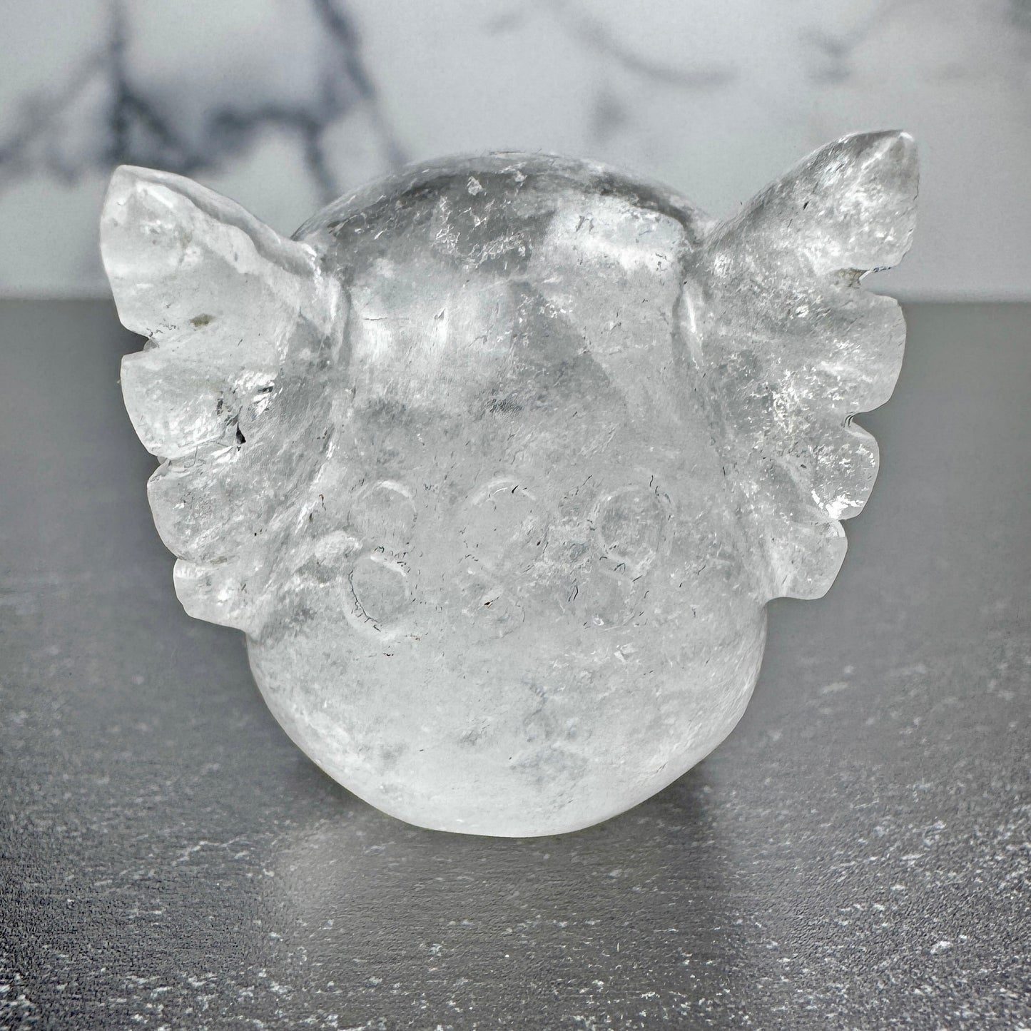 Rare Angel #888 Himalayan Quartz Skull Master Carved by Vikas Meena  1 1/2 x 1 3/4" NC7628