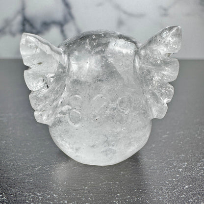 Rare Angel #888 Himalayan Quartz Skull Master Carved by Vikas Meena  1 1/2 x 1 3/4" NC7628