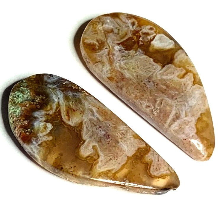 One of a Kind Turkish Agate Earring/Pendant Pair-25 x 13mm (SP4265)