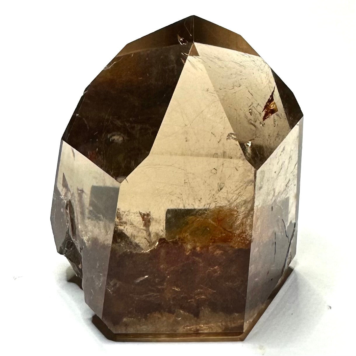 One of a Kind Smokey Garden Quartz with Rainbow Inclusions Mini Stone Tower-1 1/2 x 1 1/2"