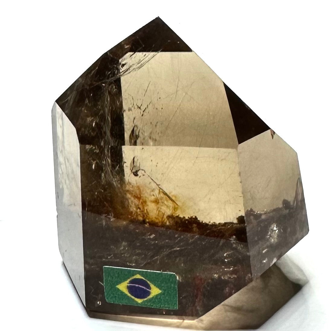 One of a Kind Smokey Garden Quartz with Rainbow Inclusions Mini Stone Tower-1 1/2 x 1 1/2"