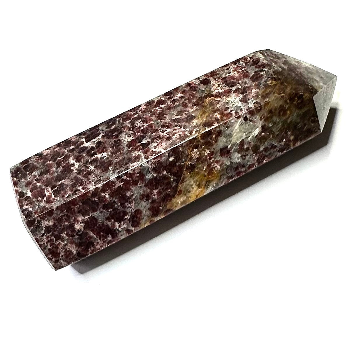 One of a Kind Garnet with Rainbow Inclusions Stone Tower-5 x 2"