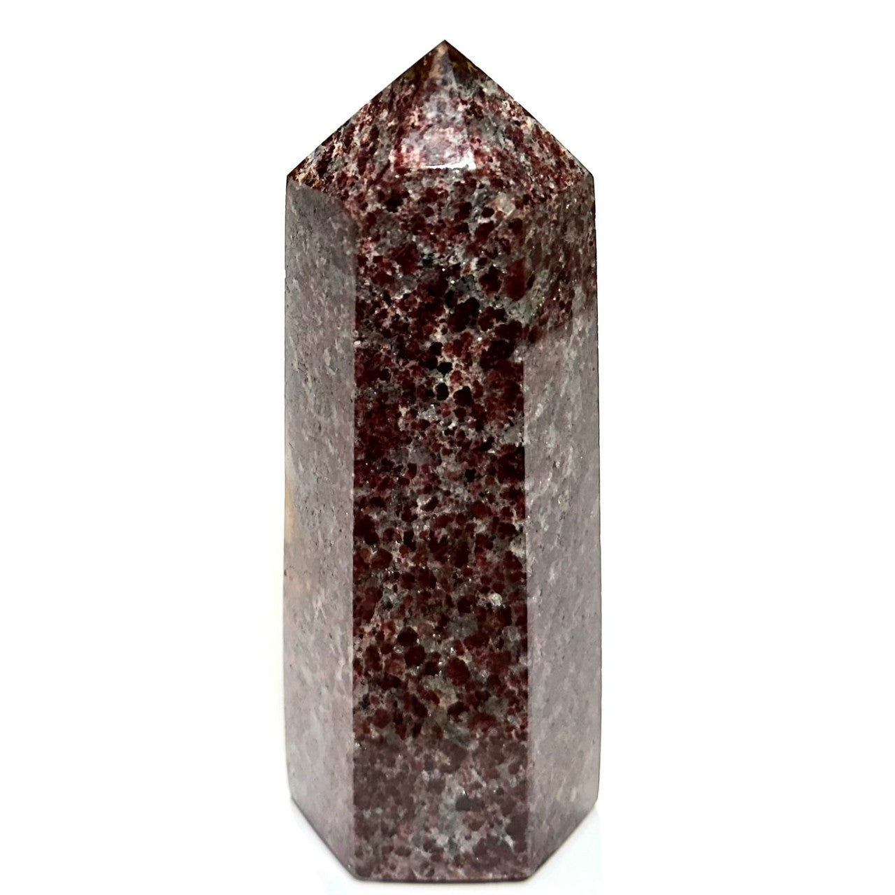 One of a Kind Garnet with Rainbow Inclusions Stone Tower-5 x 2"