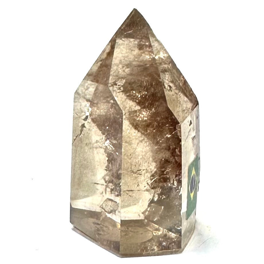 One of a Kind Smokey Garden Quartz with Rainbow Inclusions Mini Stone Tower-1 1/2 x 1"-NC7095
