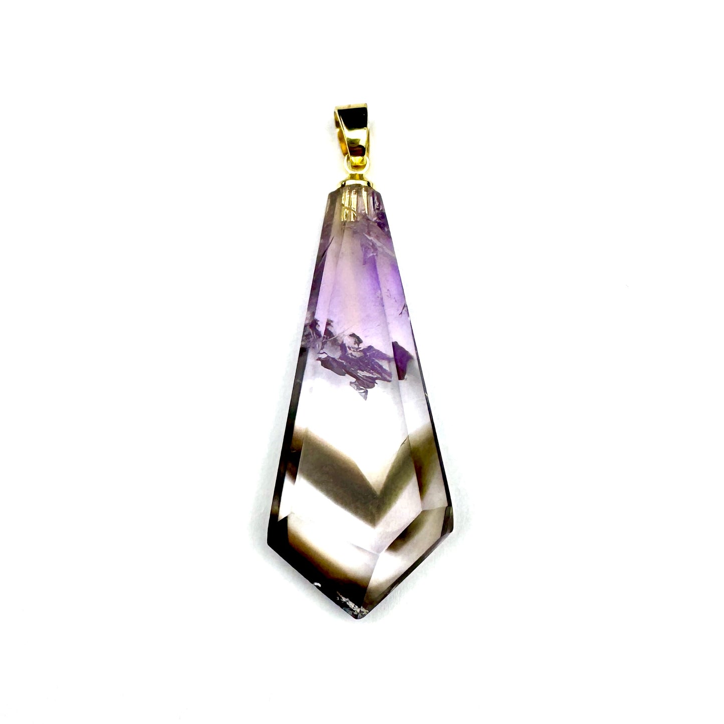 One of a Kind Phantom Amethyst Pendant 15 x 38 x 7mm appx. - SP7636