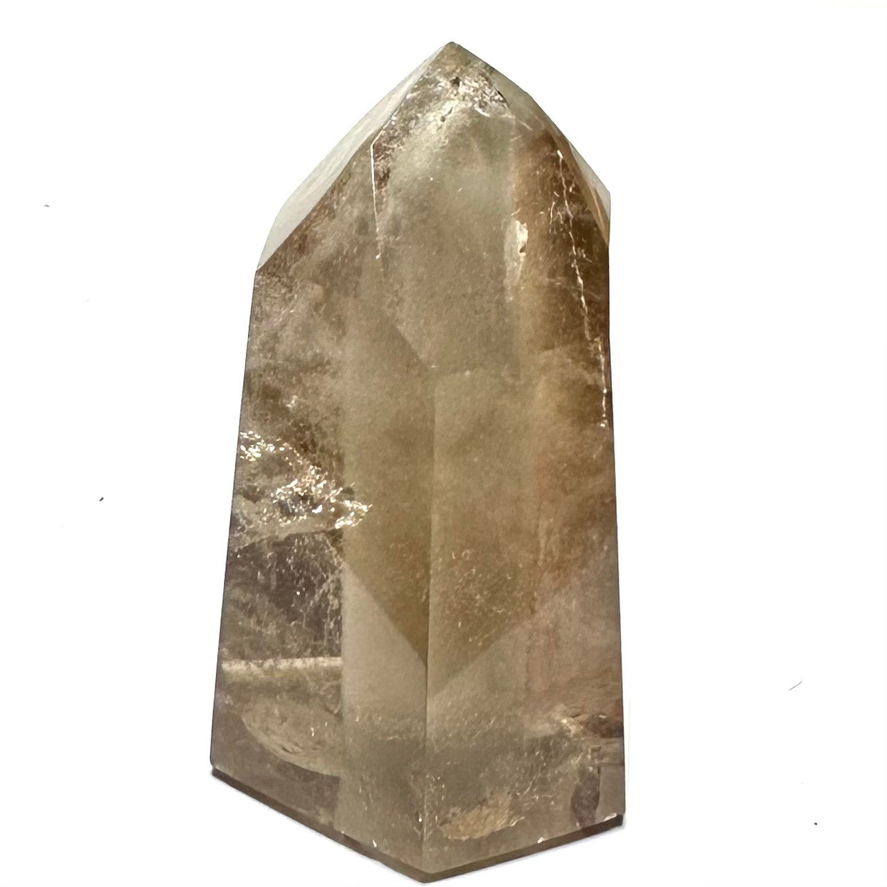 One of a Kind Phantom Smokey Quartz Crystal with Rainbow Inclusions Tower-1 3/4 x 1 1/4"