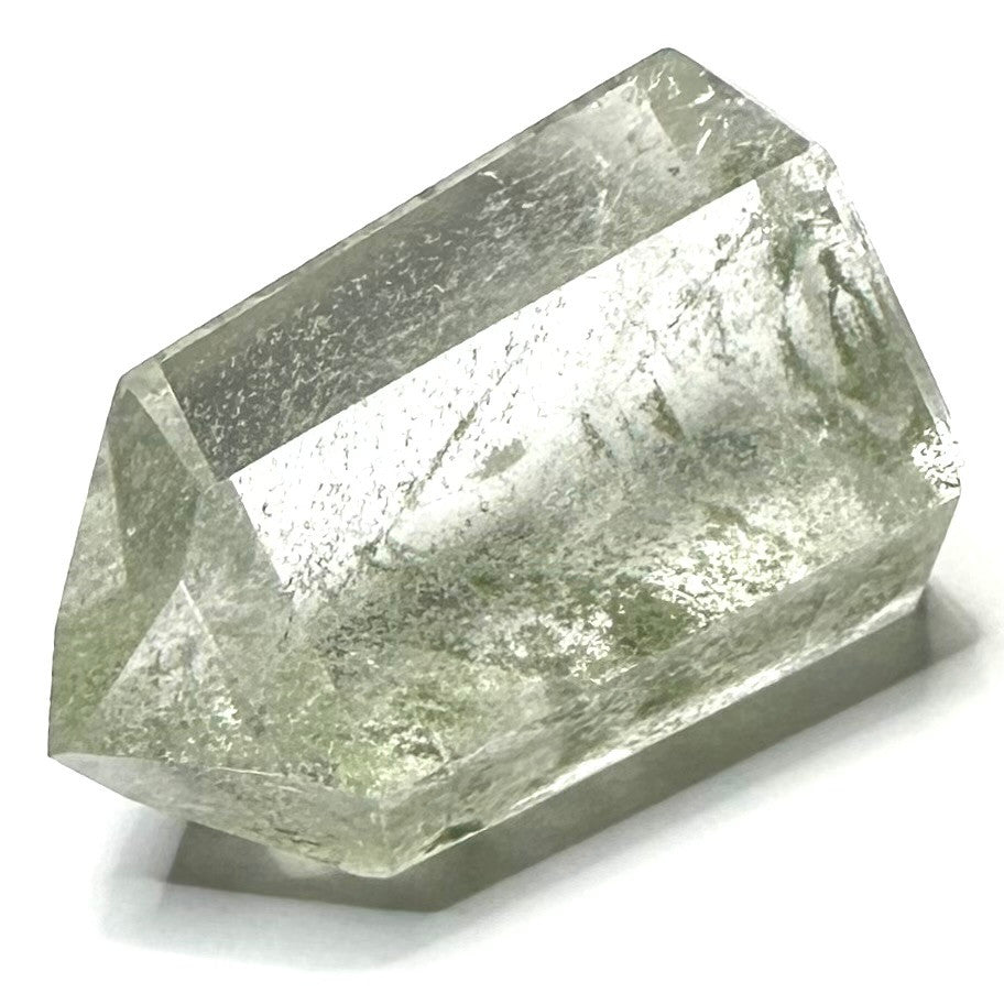One of a Kind Green Lodolite with Phantoms and Rainbow Inclusions Tower Stone-1 3/4 x 1" (NC5732)