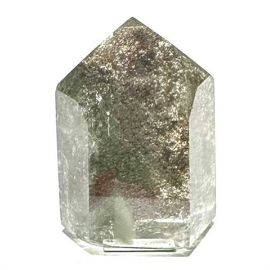 One of a Kind Green Lodolite with Phantoms and Rainbow Inclusions Tower Stone-1 1/4 x 3/4" (NC5734)
