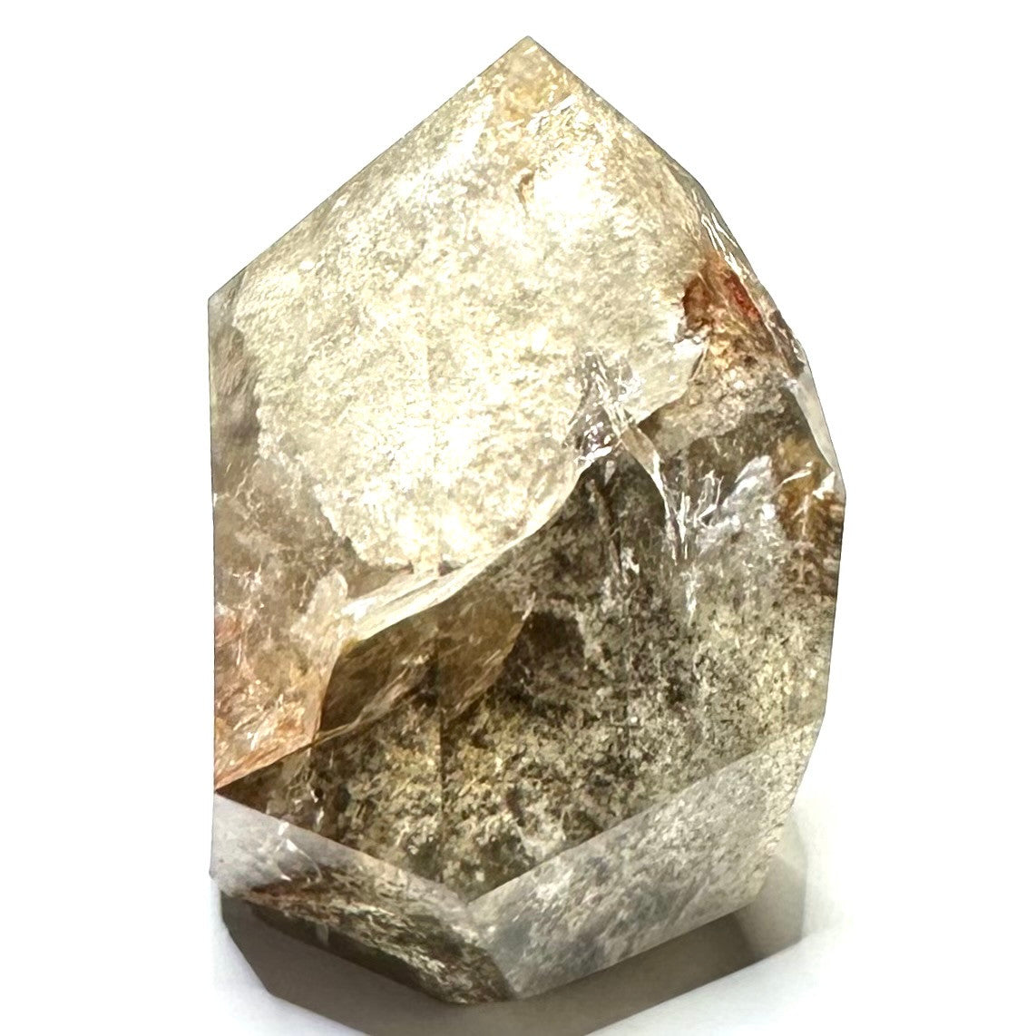 Lodolite Quartz with Rainbow Inclusions Stone Tower-2 1/4 x 2 1/4"