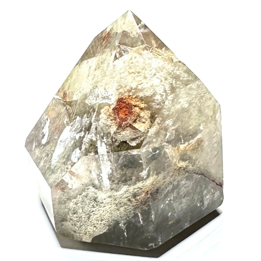 Lodolite Quartz with Rainbow Inclusions Stone Tower-2 1/4 x 2 1/4"