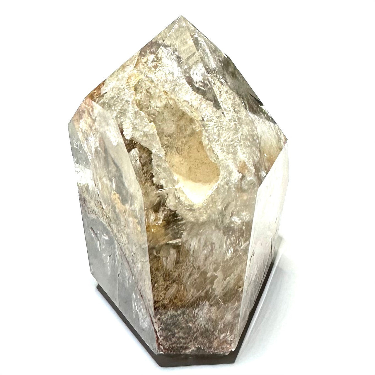 Lodollite Quartz with Rainbow Inclusions Stone Tower-2 1/4 x 2 1/4"