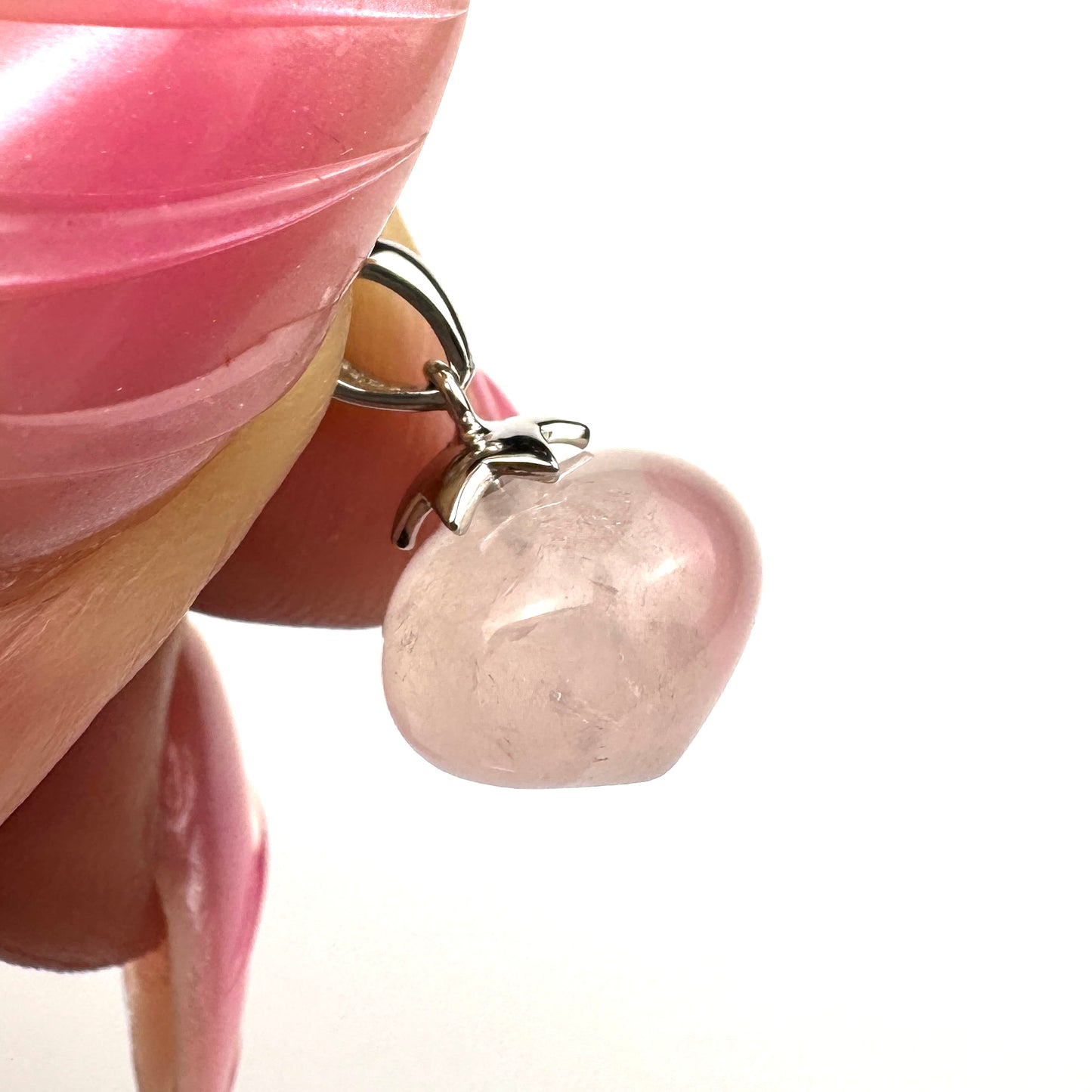 Rose Quartz A+ Shallot Shape Pendant 11 x 9mm - SP7655