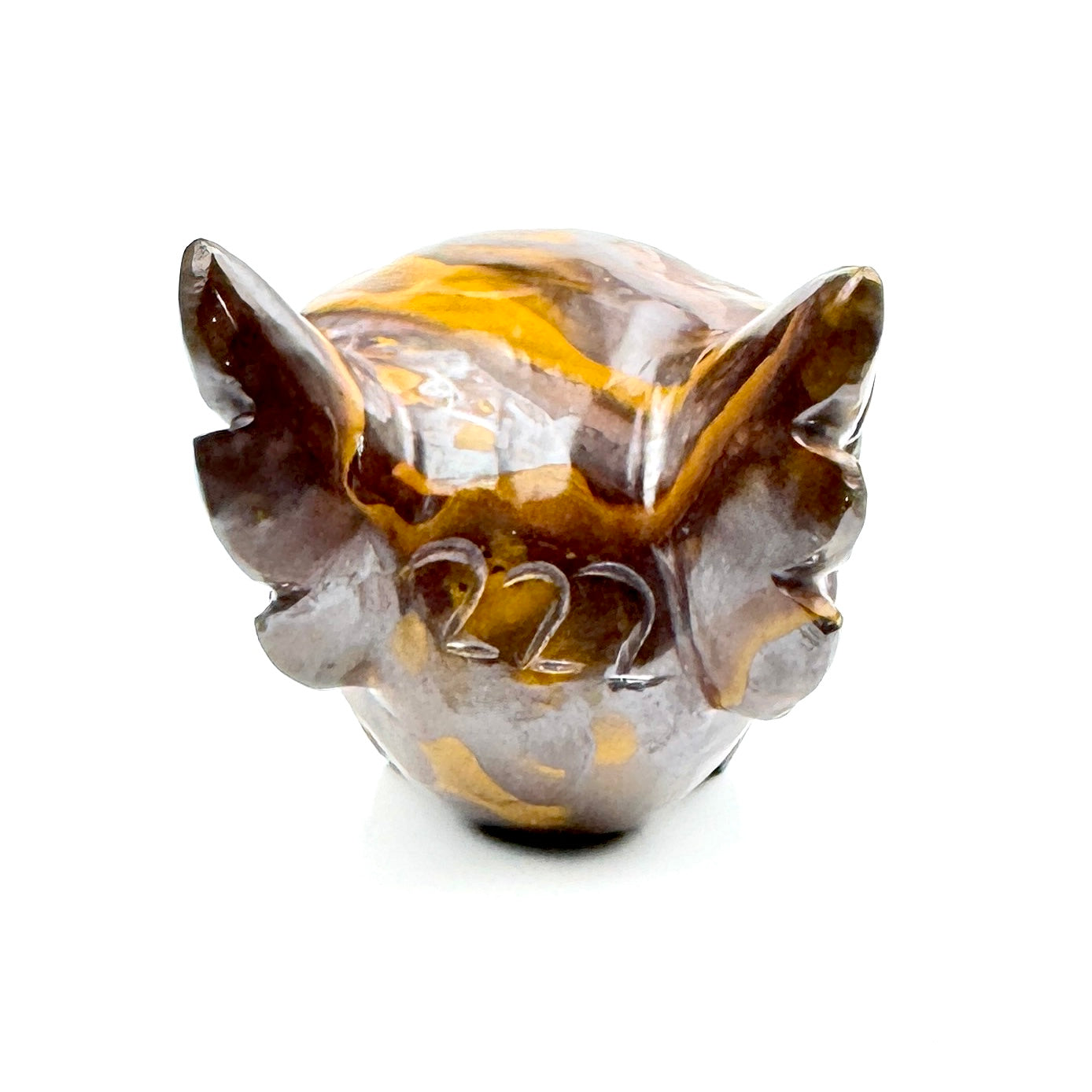 Master Carved Tiger Iron Cosmic Angel Skull #222 1 x 1/2" - NC7672