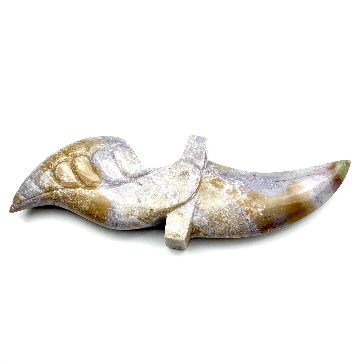 Master Carved Sea Jasper Angel #555 Cord Cutting Knife 6 x 2 x 3/4" NC7692