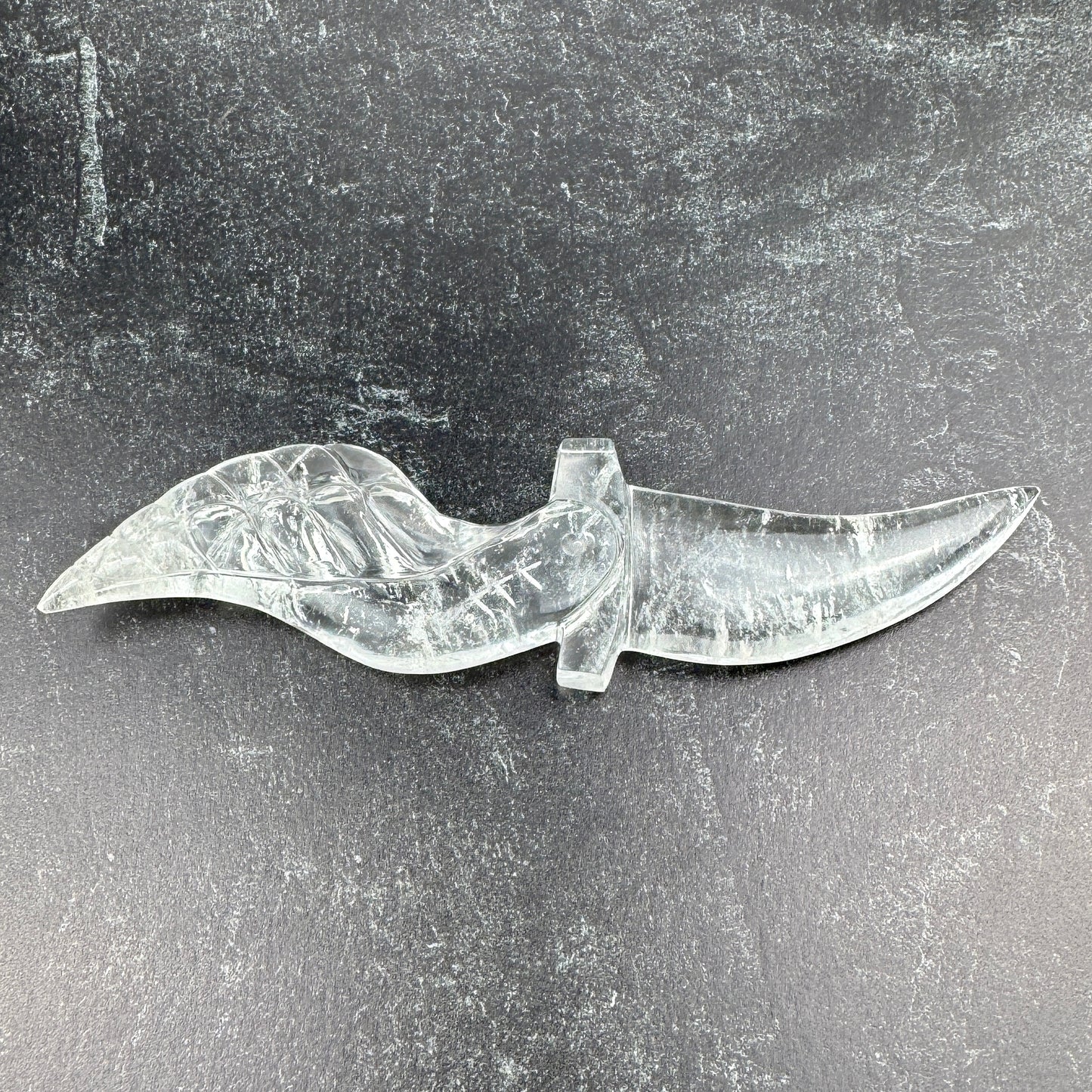 Master Carved Himalayan Quartz Angel #777 Cord Cutting Knife 5 3/4 x 1 1/2 x 3/4" NC7686