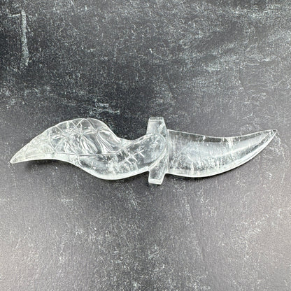 Master Carved Himalayan Quartz Angel #777 Cord Cutting Knife 5 3/4 x 1 1/2 x 3/4" NC7686