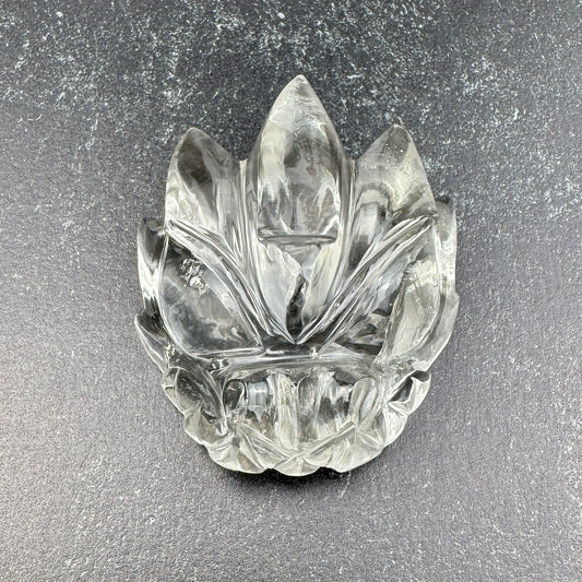 Master Carved Himalayan Quartz Angel #11:11  Dragon Skull 2 x 2 1/2" NC7699