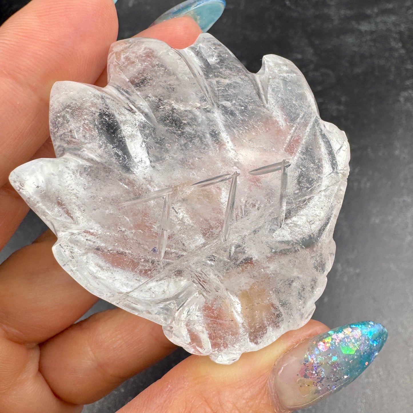 Master Carved Himalayan Quartz Angel #777 Dragon Skull 2 x 2 1/4 x 1" NC7701