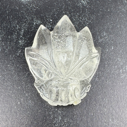 Master Carved Himalayan Quartz Angel #333 Dragon Skull 1 3/4 x 2 x 3/4" NC7700