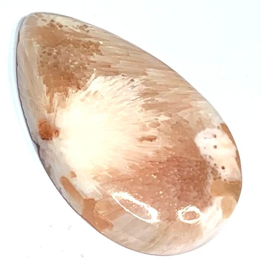 One of a Kind Pink Scolecite Cabochon-37 x 24mm (CAB4364)
