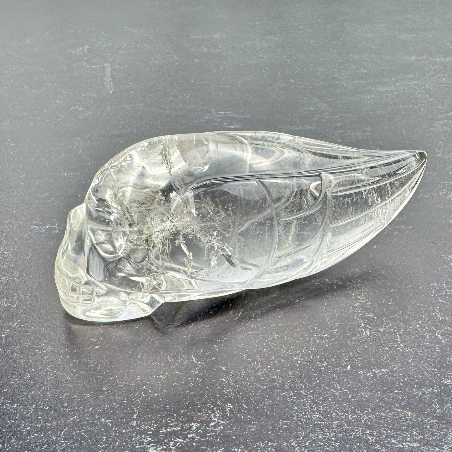 Master Carved Lemurian CrystalTraveler Angel Skull 1 1/2 x 4 1/2" NC7653