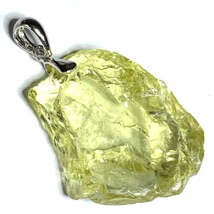 Freeform Lemon Quartz and Sterling Silver Pendants-24 x 20mm Avg.-A+ Grade (SP4445)