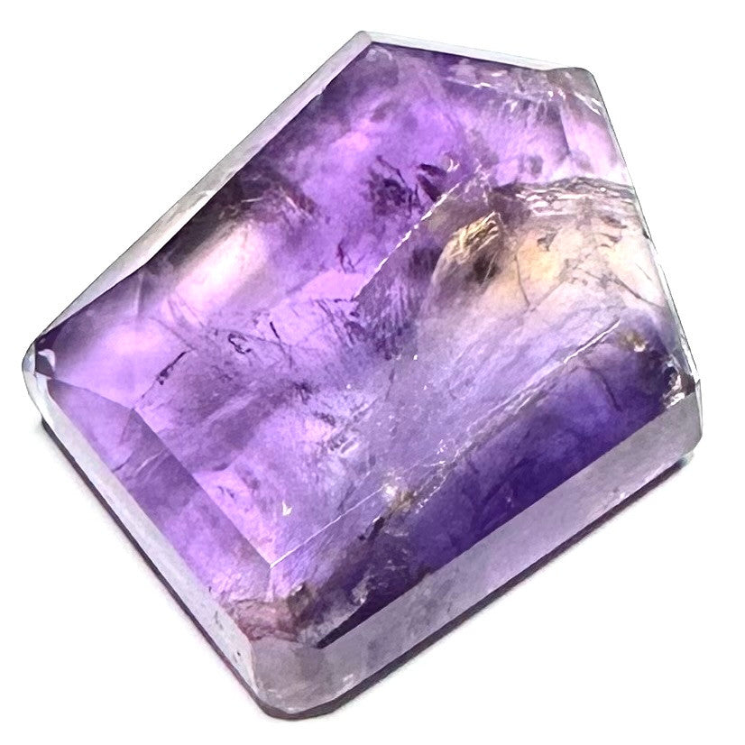 One of a Kind Ametrine with Rainbow Inclusions Freeform Polished Stone-48 x 38mm (NC5875)