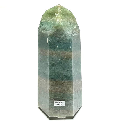 One of a Kind Green Aventurine with Mica Tower Stone-3 1/2 x 1 1/2" (NC5886)