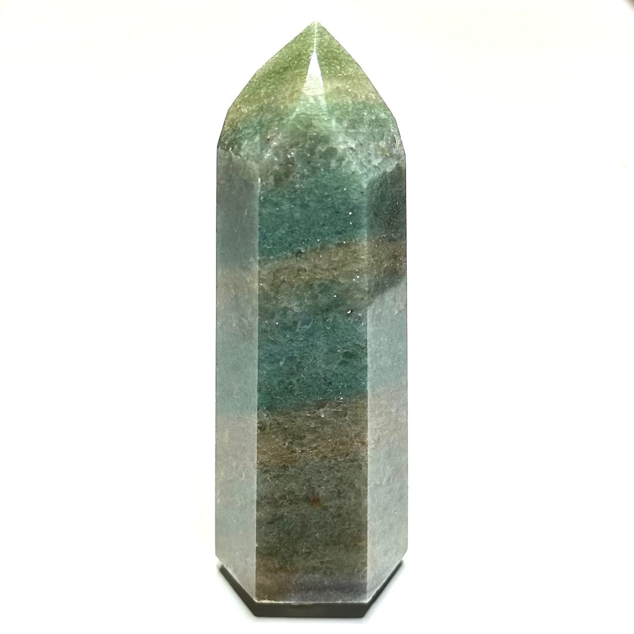 One of a Kind Green Aventurine with Mica Tower Stone-4 1/2 x 1 1/2" (NC5888)
