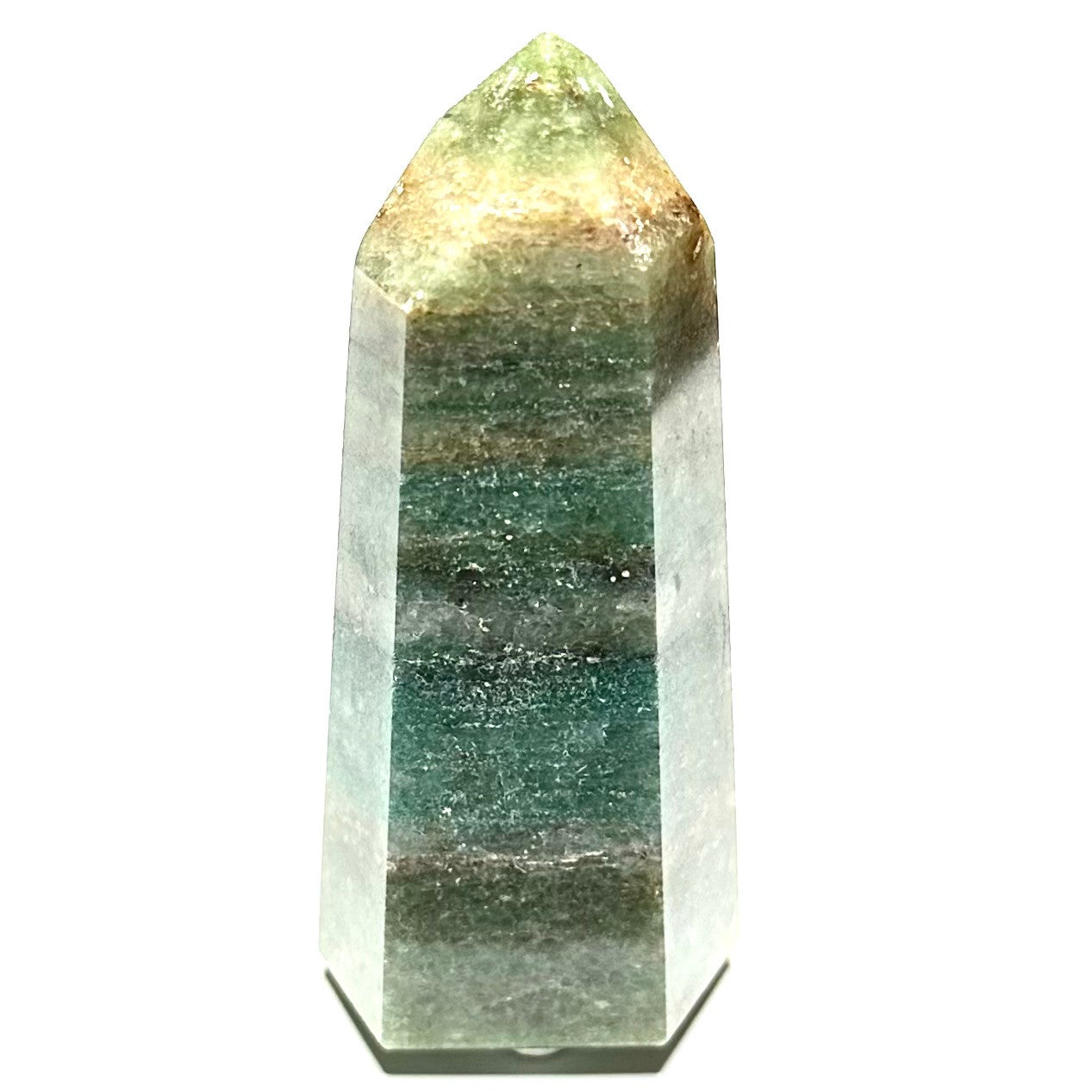 One of a Kind Green Aventurine with Mica Tower Stone-3 3/4 x 1 3/4"-NC5889 