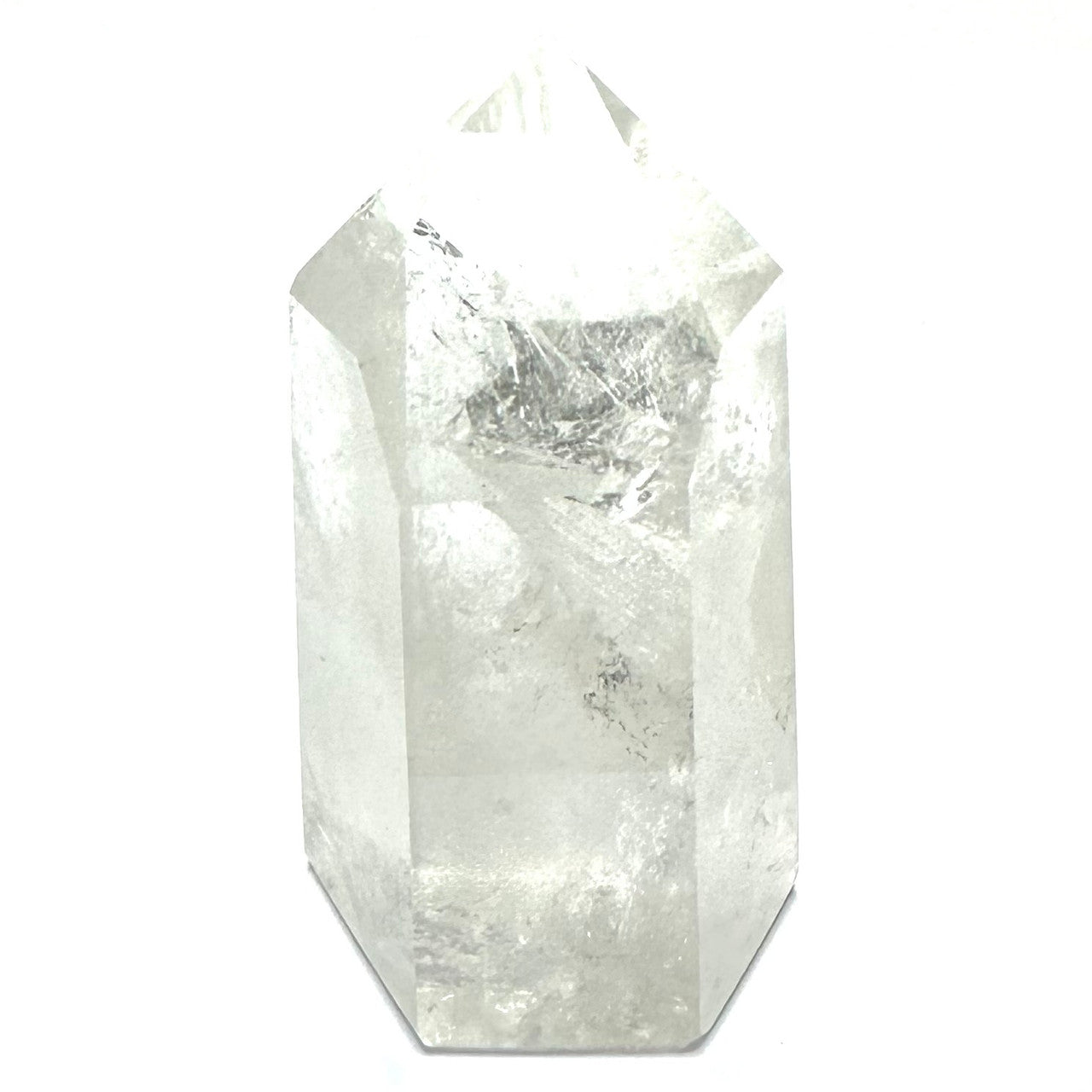 One of a Kind Manifestation Quartz Crystal with Rainbow Inclusions Tower Stone-2 3/4 x 1 1/2"-NC7216