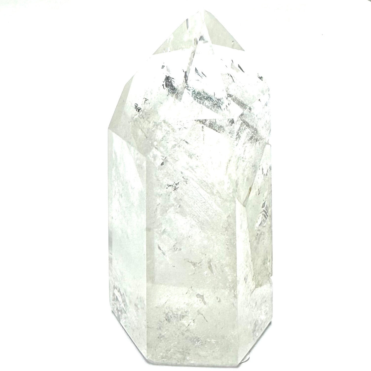 One of a Kind Manifestation Quartz Crystal with Rainbow Inclusions Tower Stone-2 3/4 x 1 1/2"-NC7216