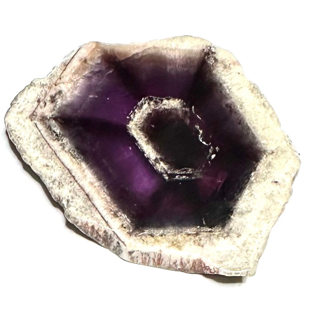 RARE-One of a Kind Trapiche Amethyst Freeform Stone-63 x 54mm (NC5923)