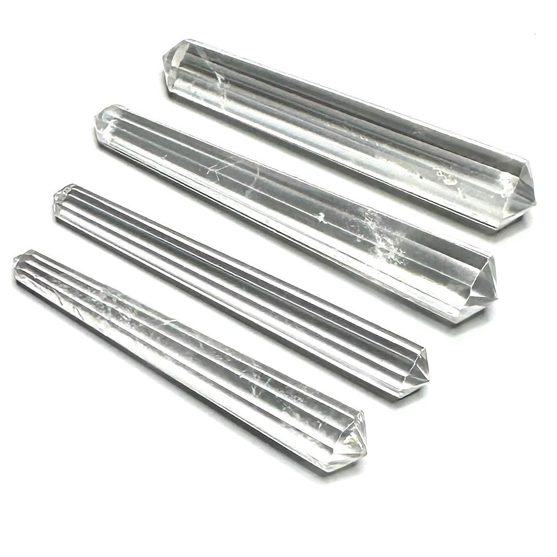 Faceted Quartz Crystal Double Faceted Vogel Points-2 x 1/4"-NC7260