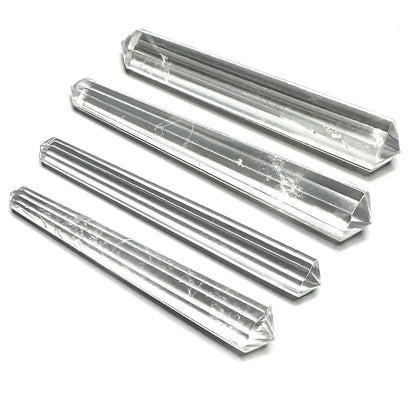 Faceted Quartz Crystal Double Faceted Vogel Points-2 x 1/4"-NC7260