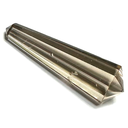 Faceted Smokey Quartz Crystal Double Terminated Vogel Points-2 x 1/2"-NC7267