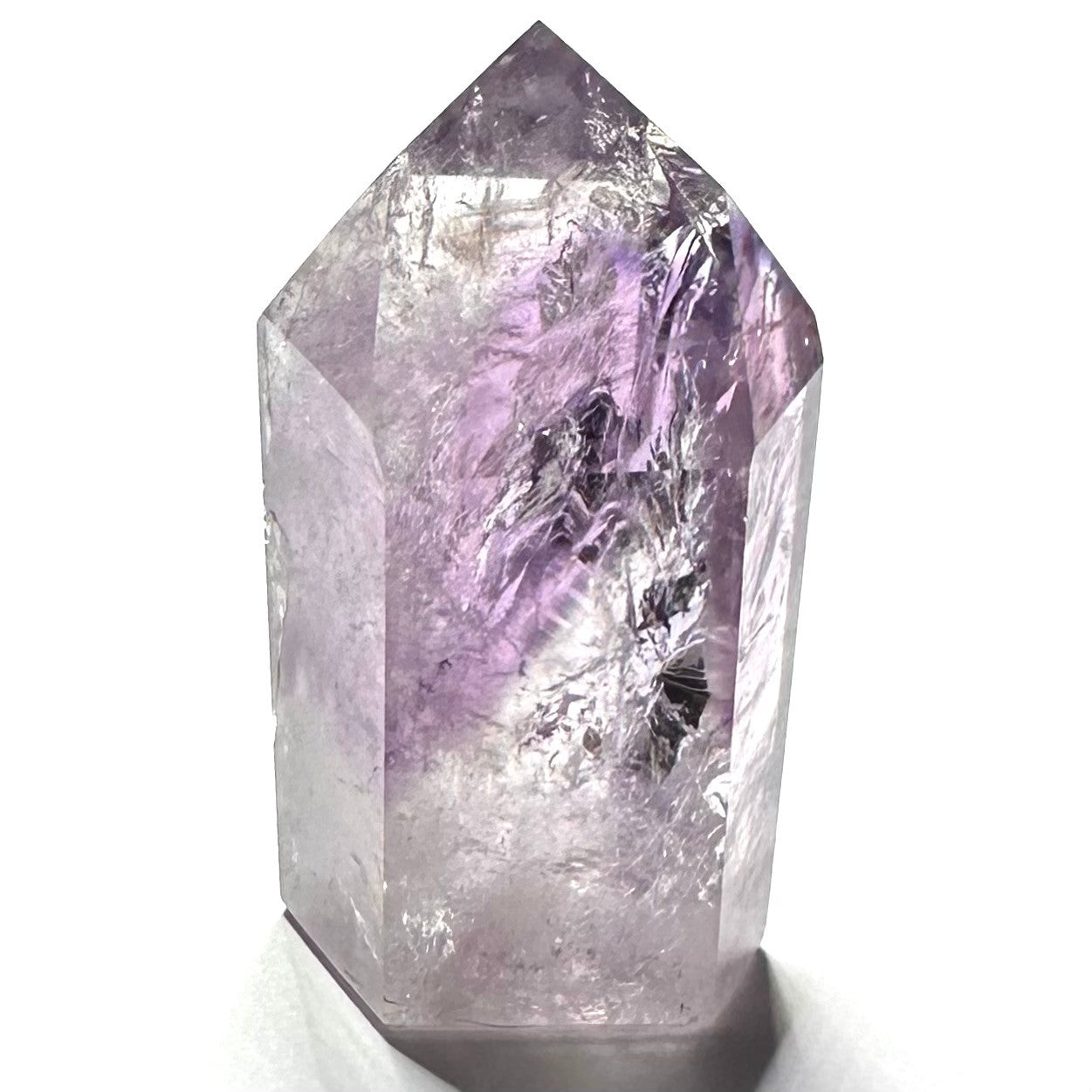 Phantom Amethyst with Rainbow Inclusions Tower-2 1/2 x 1 1/4"-NC7284