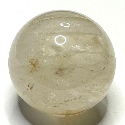 One of a Kind Golden Healer with Rainbow Inclusions Mini Stone Sphere-1" (NC5955)
