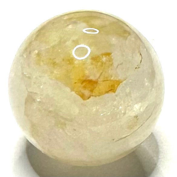 One of a Kind Golden Healer with Rainbow Inclusions Mini Stone Sphere-1"-NC5957 (NC5957)
