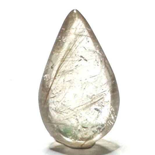 One of a Kind Rutile in Quartz Teardrop Stone-25 x 15mm-NC5962