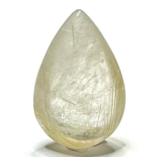 One of a Kind Rutile in Quartz Teardrop Stone-26 x 18mm (NC5963)
